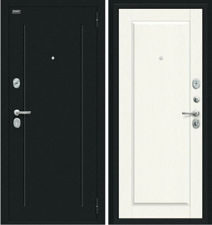 Фото Дверь Браво Сьют Kale Букле черное White Wood DIS006316